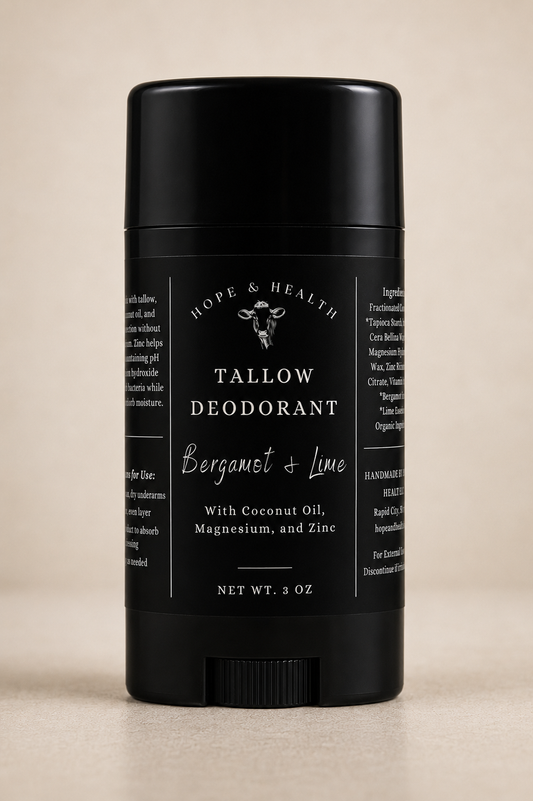 Tallow Deodorant: Bergamot + Lime